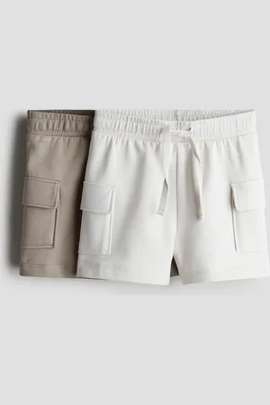H&M 2er-Pack Cargo-Sweatshorts - Braun - Kinder