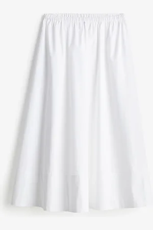 H&M Midi-Rock - Weiß - Damen