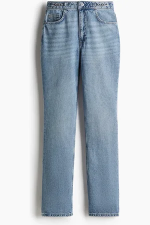 H&M Straight Ultra High Jeans - Blau - Damen