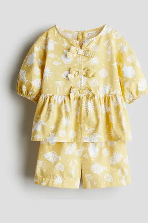 H&M 2-teiliges Set aus Baumwollpopeline - Gelb - Kinder