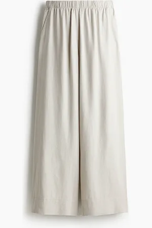 H&M Weite Hose aus Leinenmix - Braun - Damen