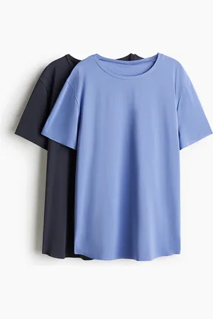 H&M 2er-Pack Sport-T-Shirts mit DryMove - Blau - Kinder
