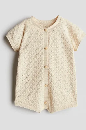 H&M Baumwollstrampler in Pointellestrick - - Kinder