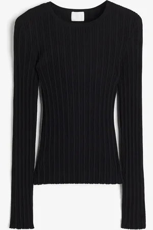 H&M Shirt in Rippstrick - - Damen