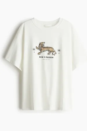H&M Oversized T-Shirt - Weiß - Damen