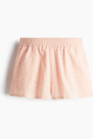 H&M Hoch taillierte Shorts mit Broderie Anglaise - - Damen