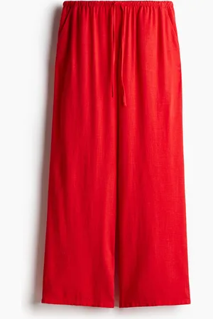 H&M Kordelzughose mit geradem Bein - Rot - Damen