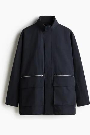 H&M Wasserabweisender Parka in Regular Fit - Blau - Herren