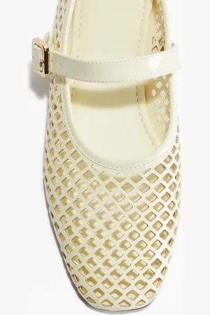 H&M Perforierte Ballerinas im Mary-Jane-Stil - Gelb - Damen