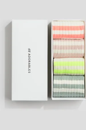 H&M 4er-Pack Socken - Gelb - Kinder