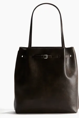 H&M Beschichteter Shopper mit Riemendetail - Braun - Damen