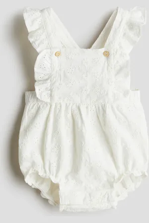 H&M Latzshorts aus Baumwolle - Weiß - Kinder