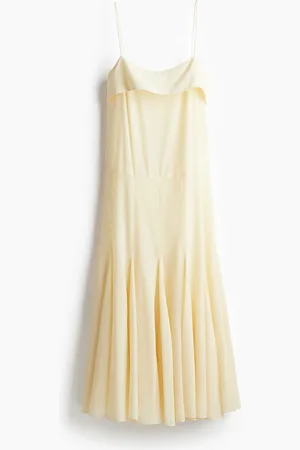 H&M Trägerkleid aus Chiffon - Gelb - Damen