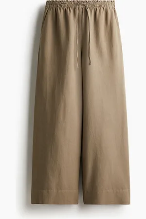 H&M Weite Hose aus Leinenmix - Grün - Damen