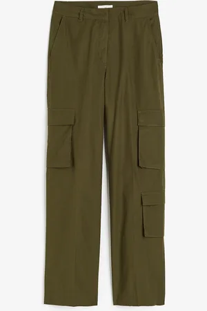 H&M Cargohose aus Twill - Grün - Damen