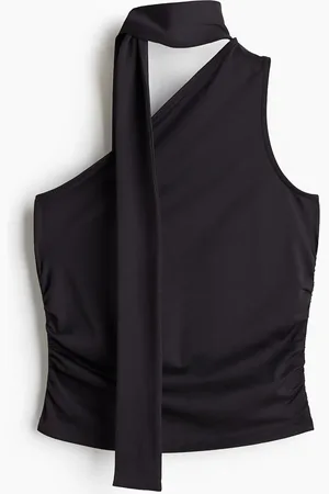 H&M Drapiertes One-Shoulder-Shirt - - Damen