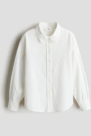 H&M Baumwollbluse - Weiß - Kinder