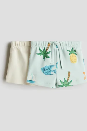 H&M 2er-Pack Baumwollshorts - Türkis - Kinder