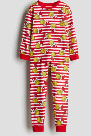 H&M Bedruckter Pyjama aus Baumwolljersey - Rot - Kinder