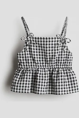 H&M Peplumtop mit Zierschleifen - Weiß - Kinder