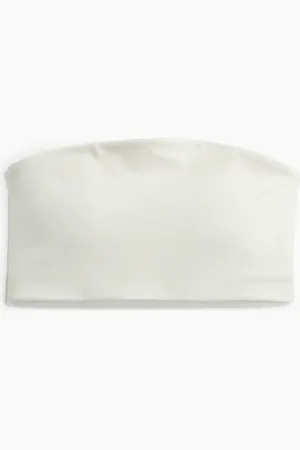 H&M Bandeau-Sport-BH mit SoftMove Light Support - Weiß - Sportswear