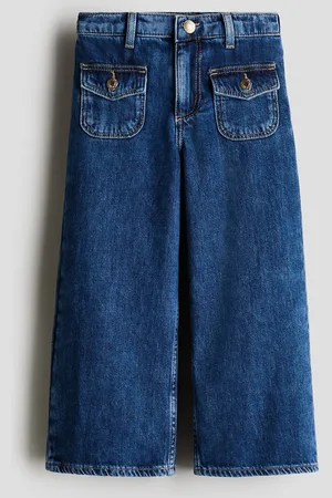 H&M Loose Fit Wide Leg Jeans - Blau - Kinder