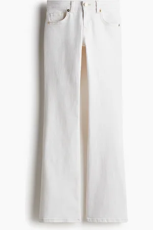 H&M Flared Low Jeans - Weiß - Damen