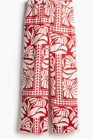 H&M Hose aus Leinenmix - Rot - Damen