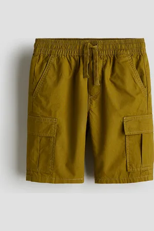 H&M Cargo-Shorts aus Baumwollpopeline - Grün - Kinder