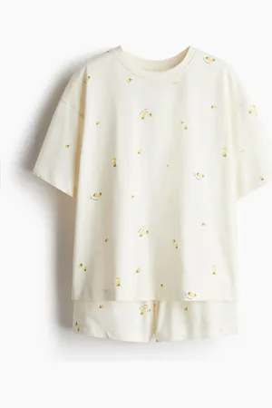 H&M Bedruckter Pyjama - Weiß - Damen