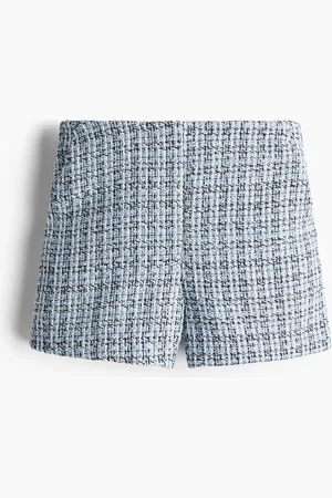 H&M Bouclé-Shorts - Blau - Damen