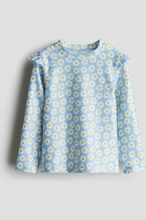 H&M Badeshirt mit Volants. UPF 50. - Blau - Kinder