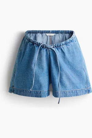 H&M MAMA Denimshorts mit Kordelzug - Blau - Damen