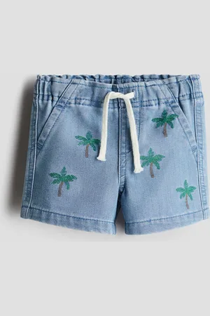 H&M Denimshorts mit Stickerei - Blau - Kinder