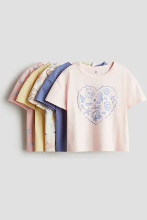 H&M 5er-Pack Baumwoll-T-Shirts - Rosa - Kinder