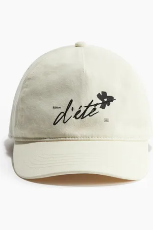 H&M Baumwollcap mit Stickerei - Weiß - Herren