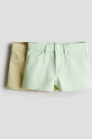 H&M 2er-Pack Twillshorts - Gelb - Kinder