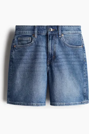 H&M Jeansshorts mit hohem Bund - Blau - Damen