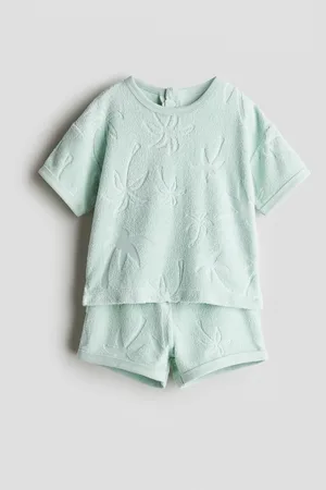 H&M Zweiteiler aus Frottee - Türkis - Kinder