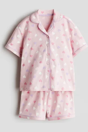 H&M Gemusterter Jerseypyjama - Rosa - Kinder