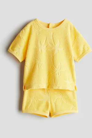 H&M Zweiteiler aus Frottee - Gelb - Kinder