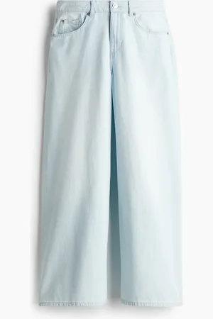 H&M Baggy Wide Low Jeans - Blau - Damen