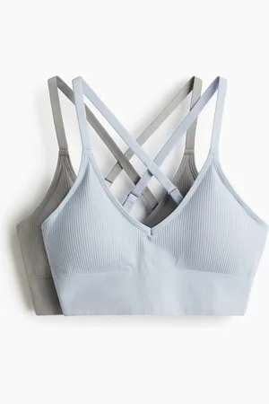 H&M 2er-Pack Sport-BHs aus DryMove Medium Support - Blau - Sportswear