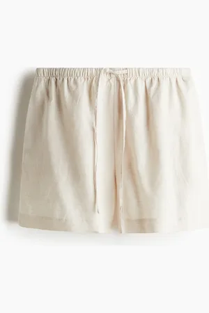 H&M Leinenshorts mit Kordelzug - - Damen