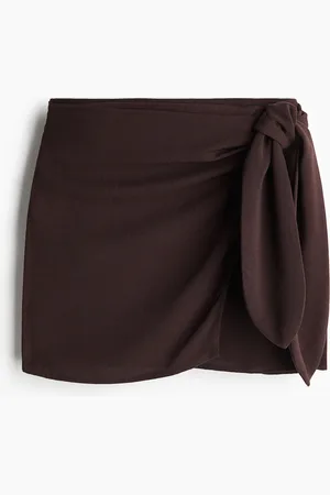 H&M Minirock mit Bindebändern - Rot - Damen