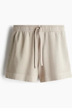 H&M Ausgewaschene Sweatshorts aus Baumwolle - Braun - Damen