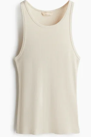 H&M Geripptes Tanktop aus Seidenmix - - Damen