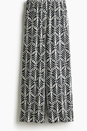 H&M Weite Hose aus Leinenmix - Weiß - Damen