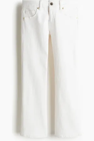 H&M Flared Low Ankle Jeans - Weiß - Damen
