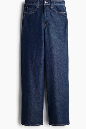 H&M Feather Soft Super Wide Ultra High Jeans - Blau - Damen